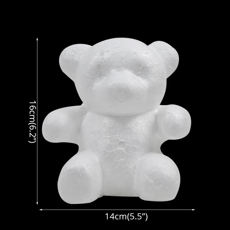 Valentine's Day Gift Styrofoam Foam Bear Artificial Flower