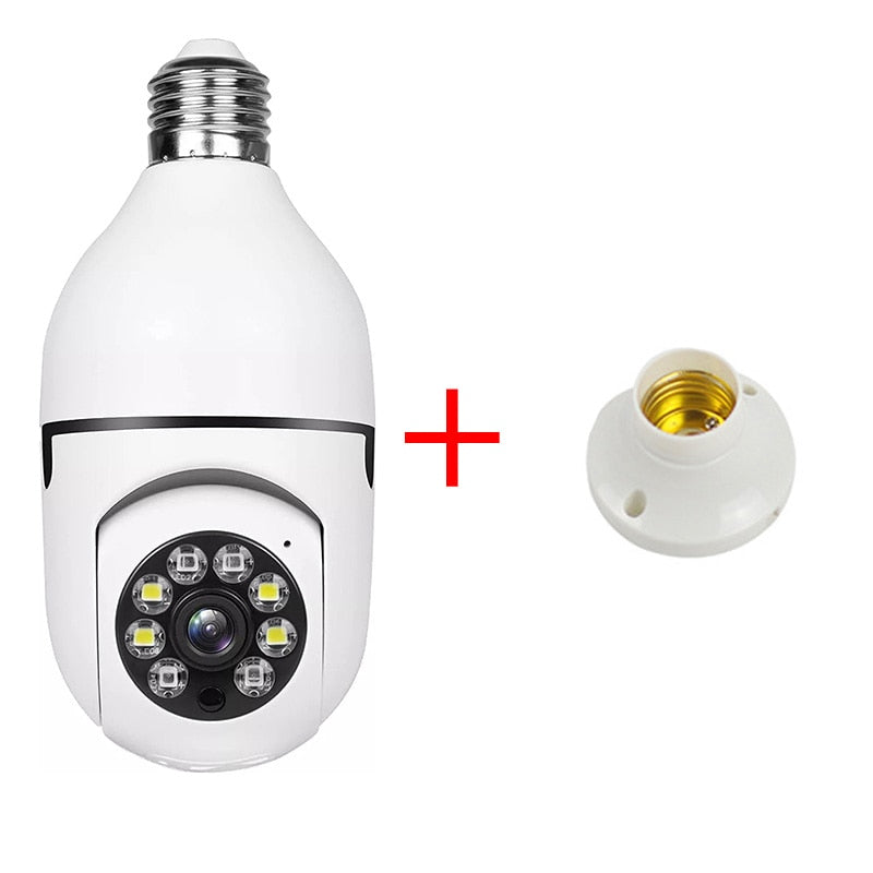 E27 Bulb Wireless Surveillance Camera 5G Wifi Night Vision Auto Human Tracking Home Panoramic Video Security Protection Monitor