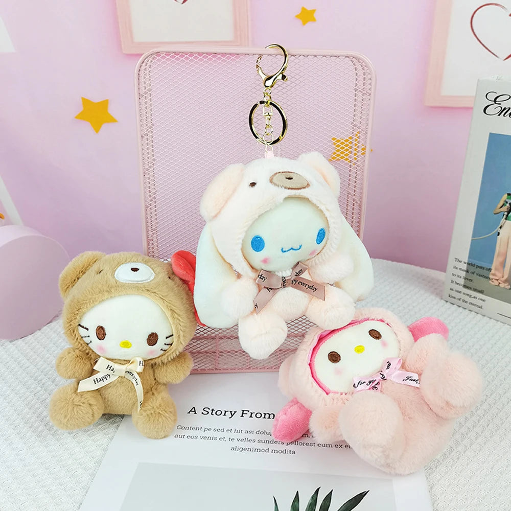 Kawaii Hello Kitty Plush Toy Sanrio Plush Doll Kuromi Key