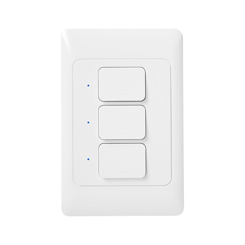 Tuya WiFi Smart Light Switch Wireless Push Button Switches 100-240V 1/2/3 Gang Lamp Controler Support Timing Alexa Google Home