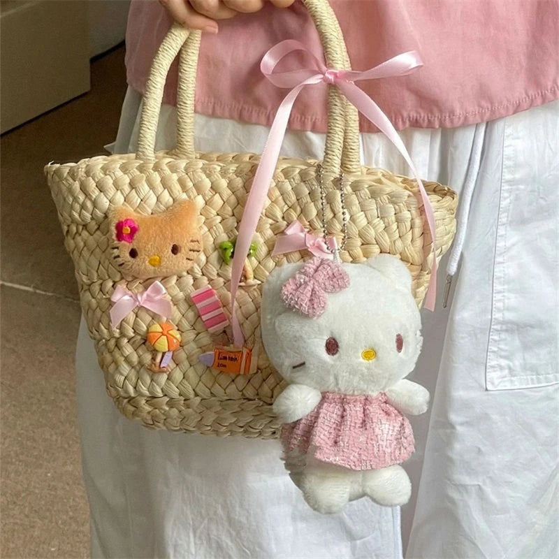 Kawaii Sanrio Hello Kitty Plush Doll Pendant Creative Love