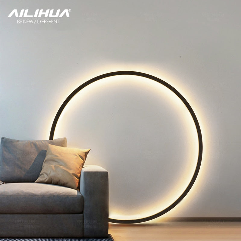 Minimalist living room background wall lamp decorative atmosphere Lamp New Nordic bedroom bedside wall lamp wiring free