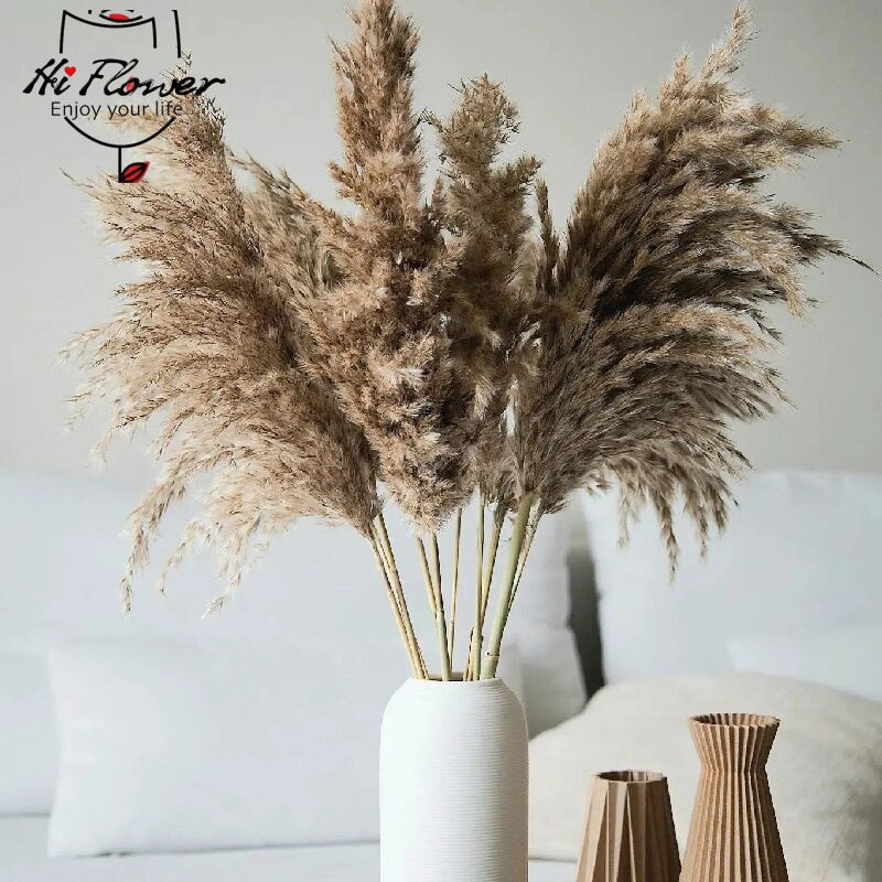 30pcs Dried Flower Nature Fluffy Pampas Grass for Wedding Party Decoration Bunny Rabbit Tail Reeds Artificial Flowers Home Decor